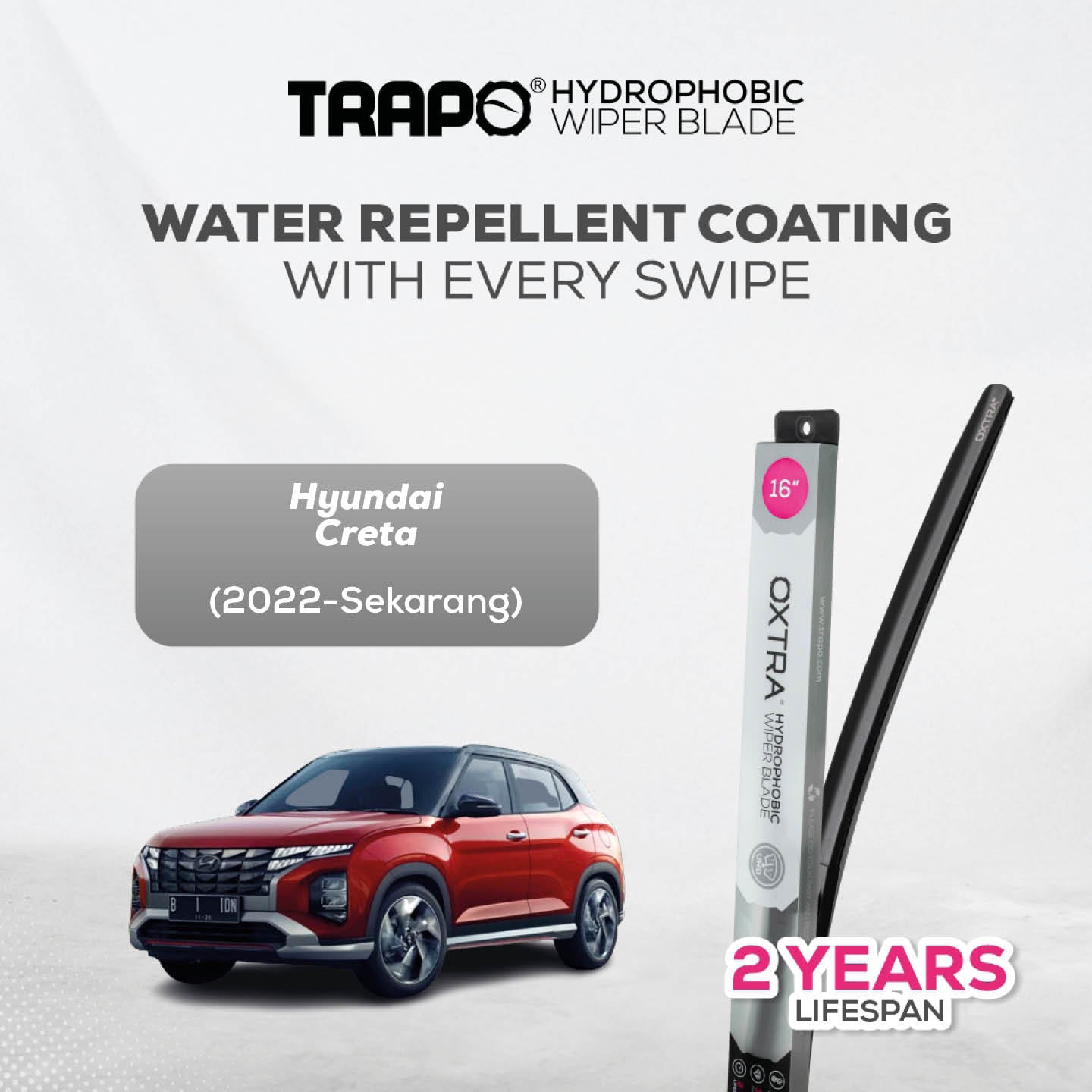 Trapo Hydrophobic Wiper Blade Hyundai Creta (2022-Sekarang)